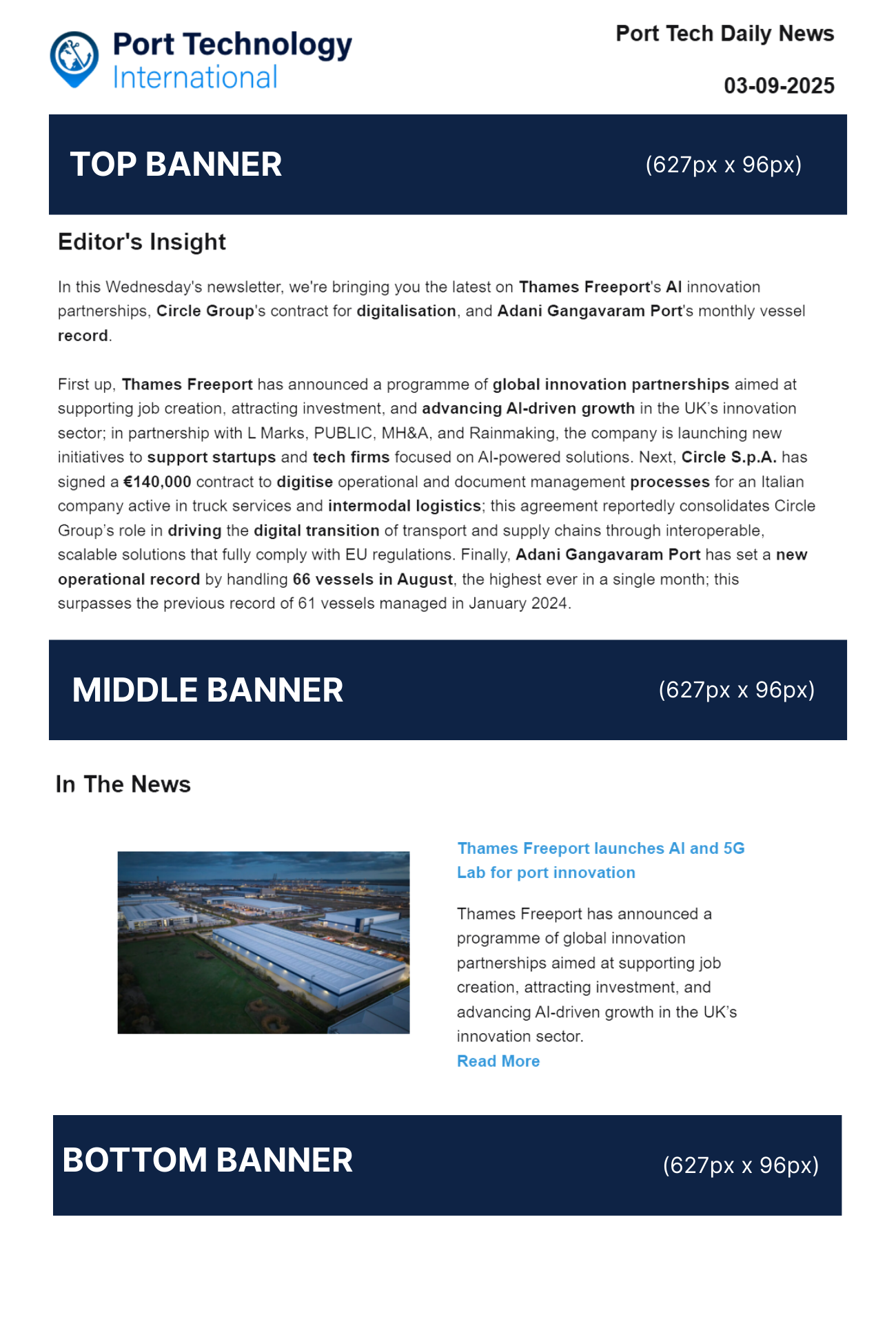 Newsletter Banner - Middle Banner (Two Weeks)